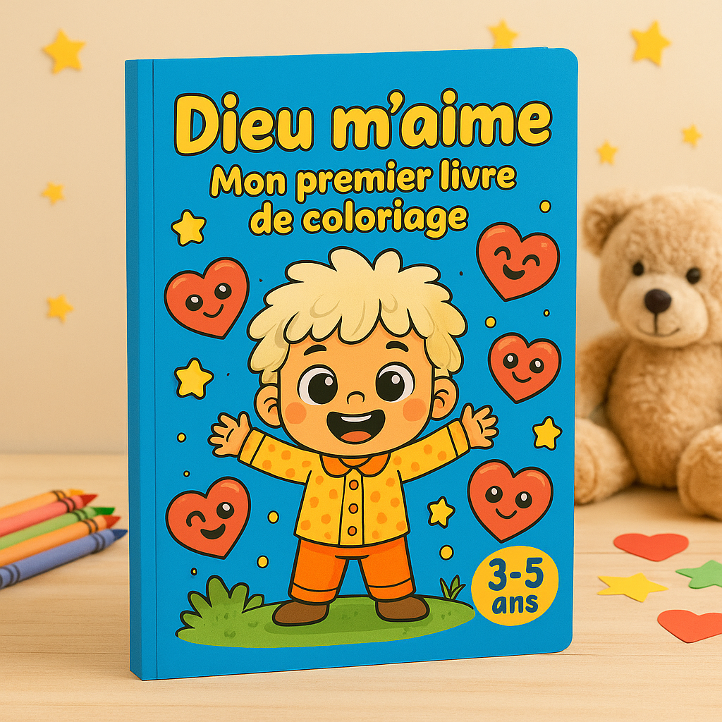 Livres de coloriage chrétiens pour enfants (3-5 ans) – Format livre physique, expédié