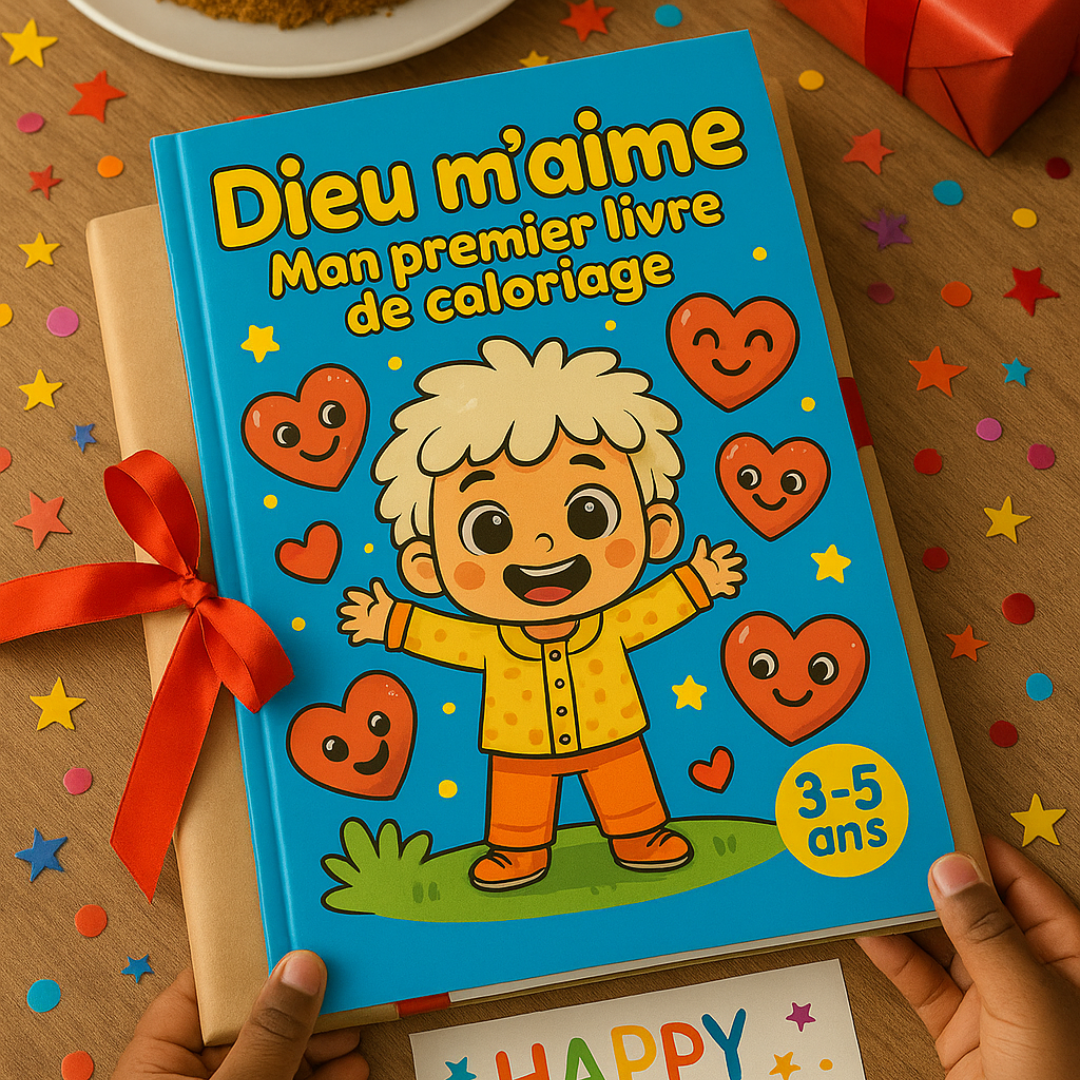 Livres de coloriage chrétiens pour enfants (3-5 ans) – Format livre physique, expédié