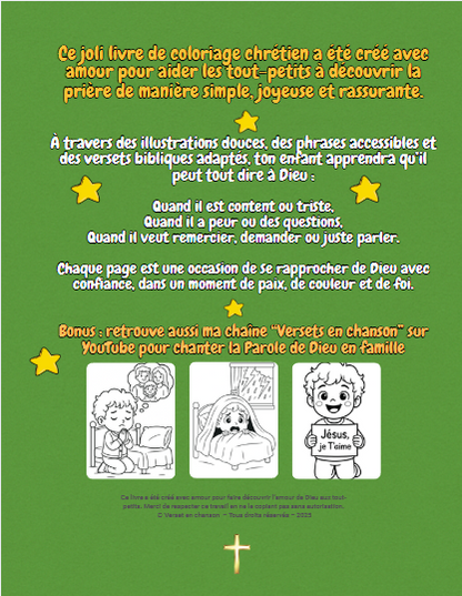 Livres de coloriage chrétiens à télécharger – Format PDF (3-5 ans)