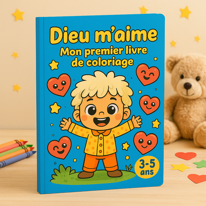 Livres de coloriage chrétiens pour enfants (3-5 ans) – Format livre physique, expédié